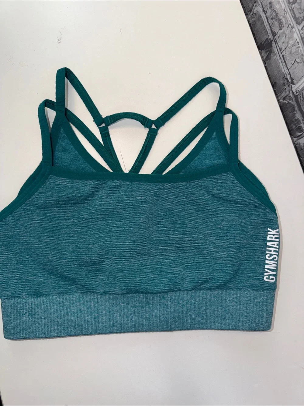 Gymshark Teal Double-Strap Seamless Sports Bra